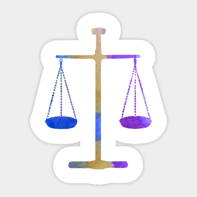 Scales of justice Sticker by BittenByErmines